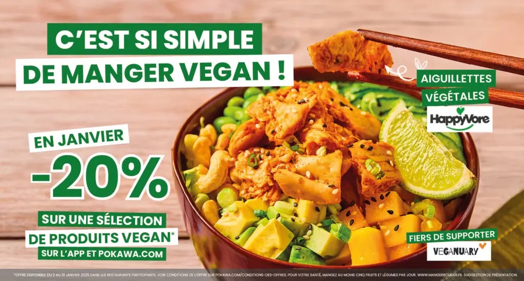 Offre de Pokawa pour le Veganuary