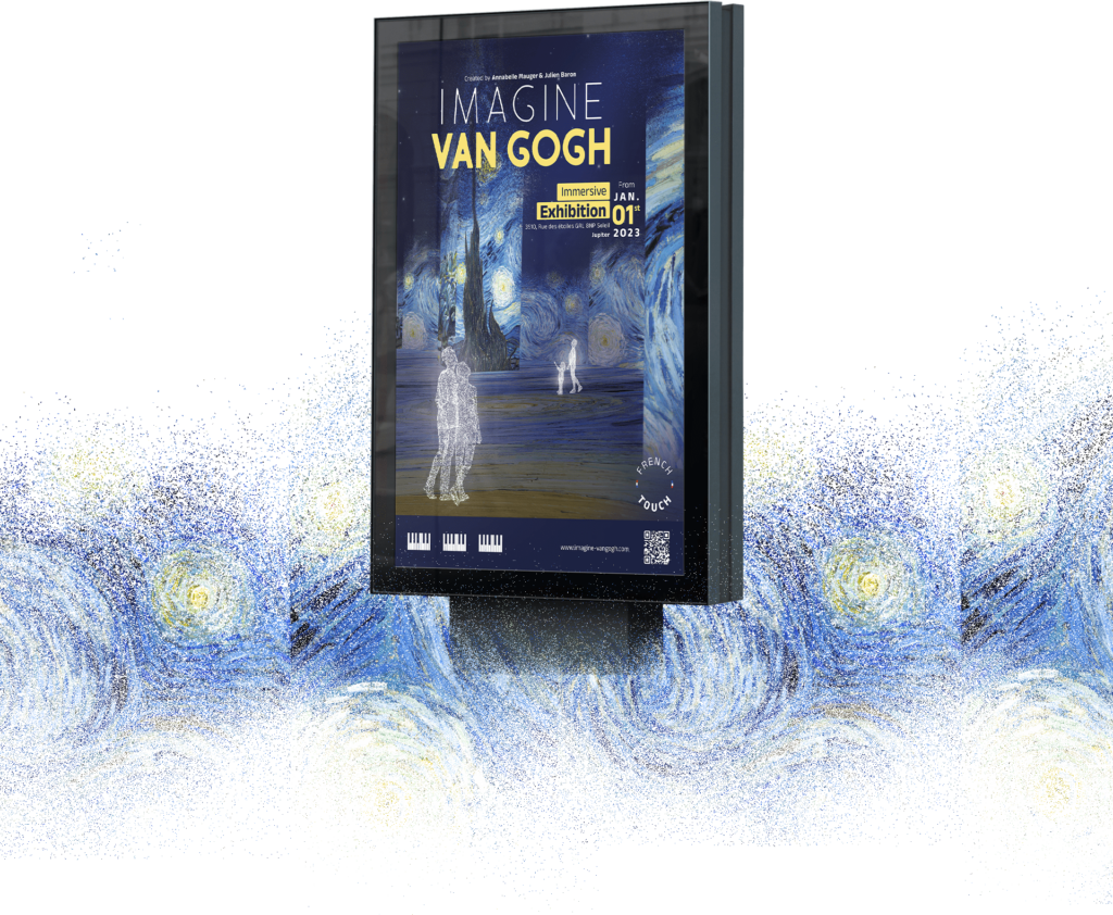 Mockup de l'affiche de l'événement immersif Imagine Van Gogh