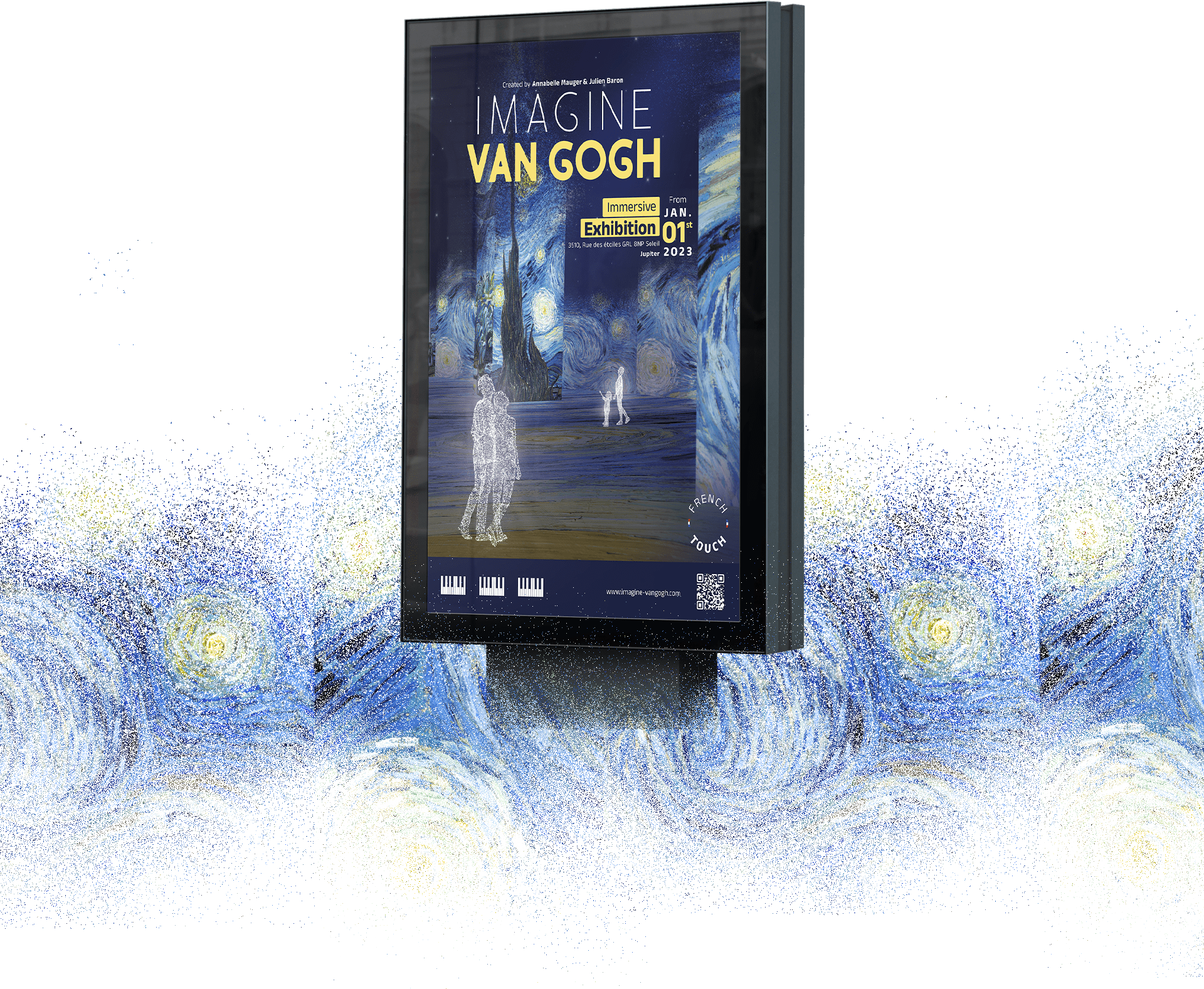 Mockup de l'affiche de l'événement immersif Imagine Van Gogh
