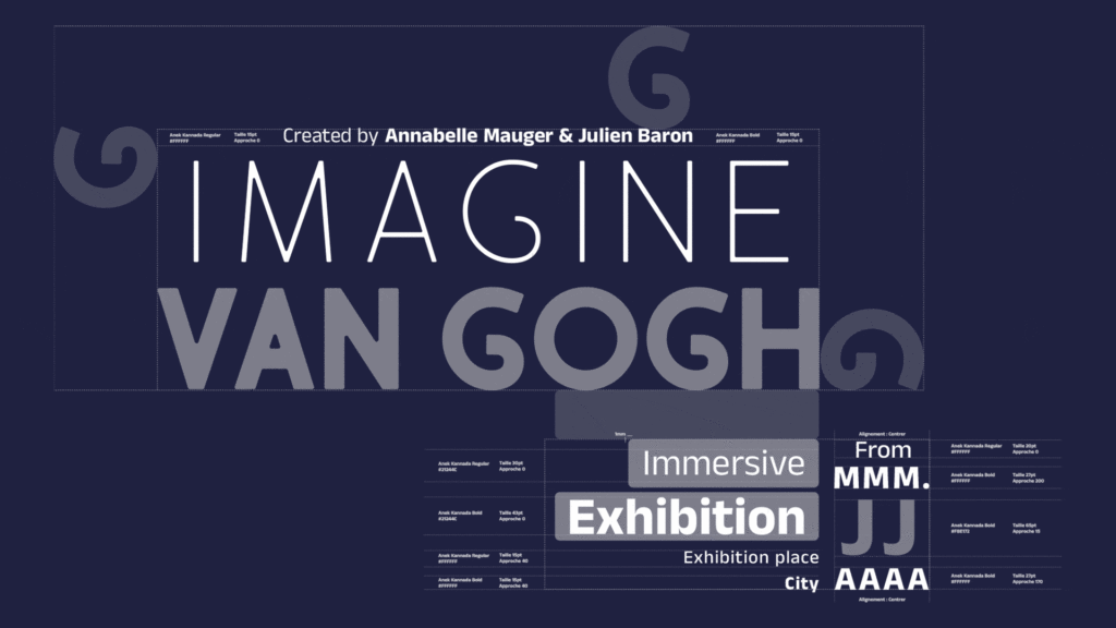 Bloc marque de l'exposition Imagine Van Gogh